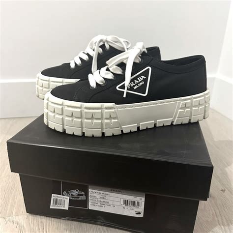 mens prada silver sneakers|prada lug sole platform sneakers.